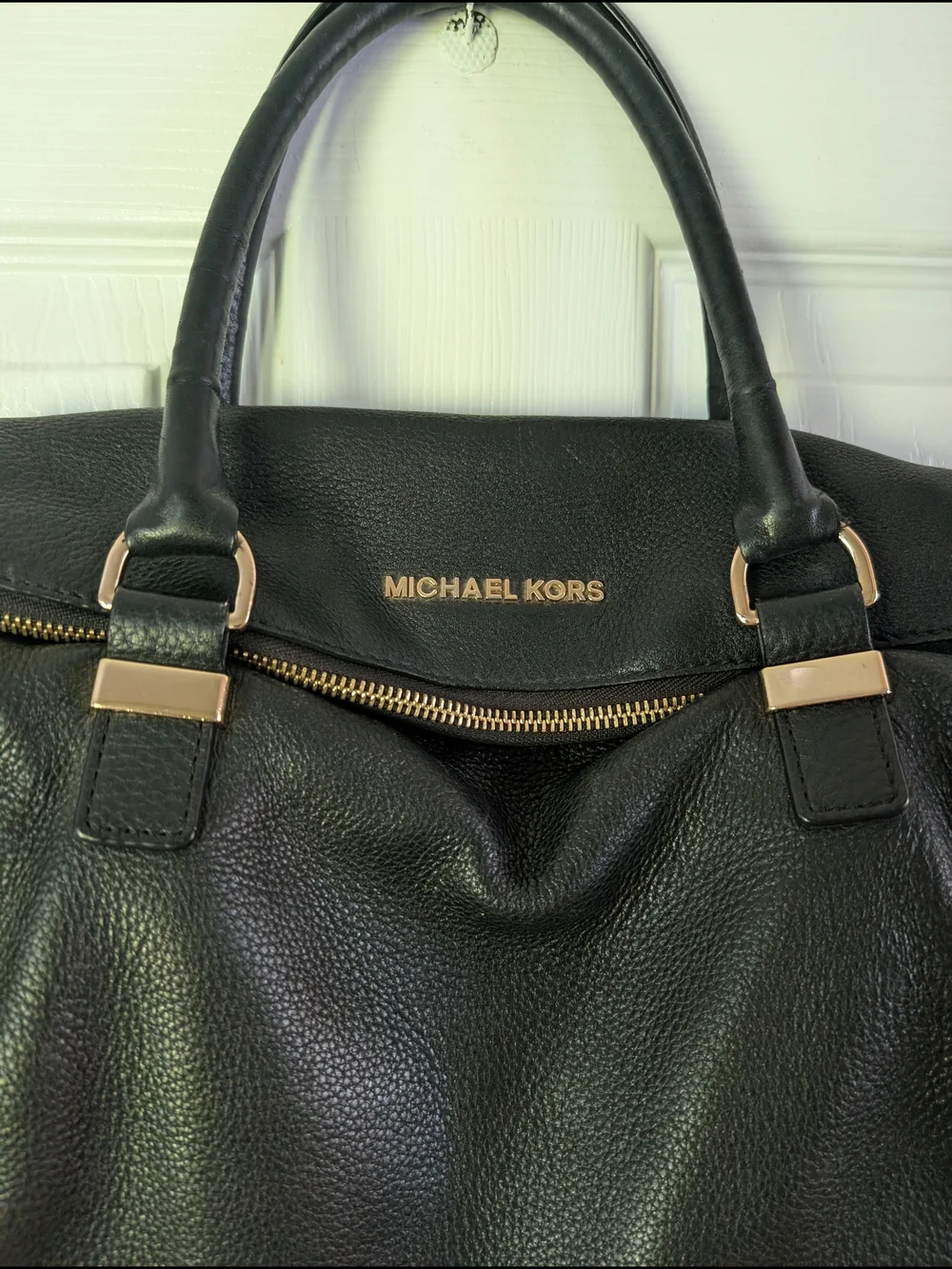 Michael Kors Weston Bag In Black Pebbled Leather